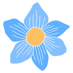 blue flower illustration