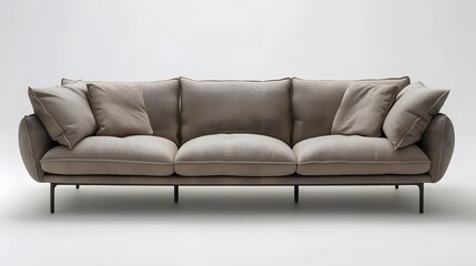 Obraz premium Product photography of an elegant minimalist modern sofa with sleek design and clean lines for living room decor