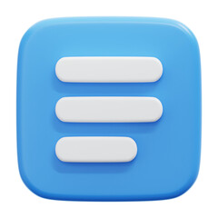 Obraz premium ALIGN LEFT 3D ICON ILLUSTRATION