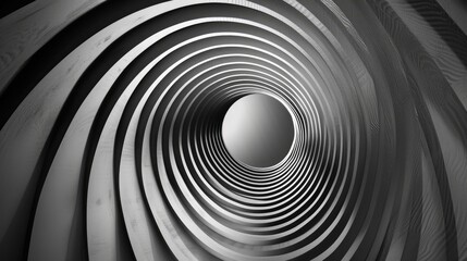 Naklejka premium Circular Pattern in Black and White