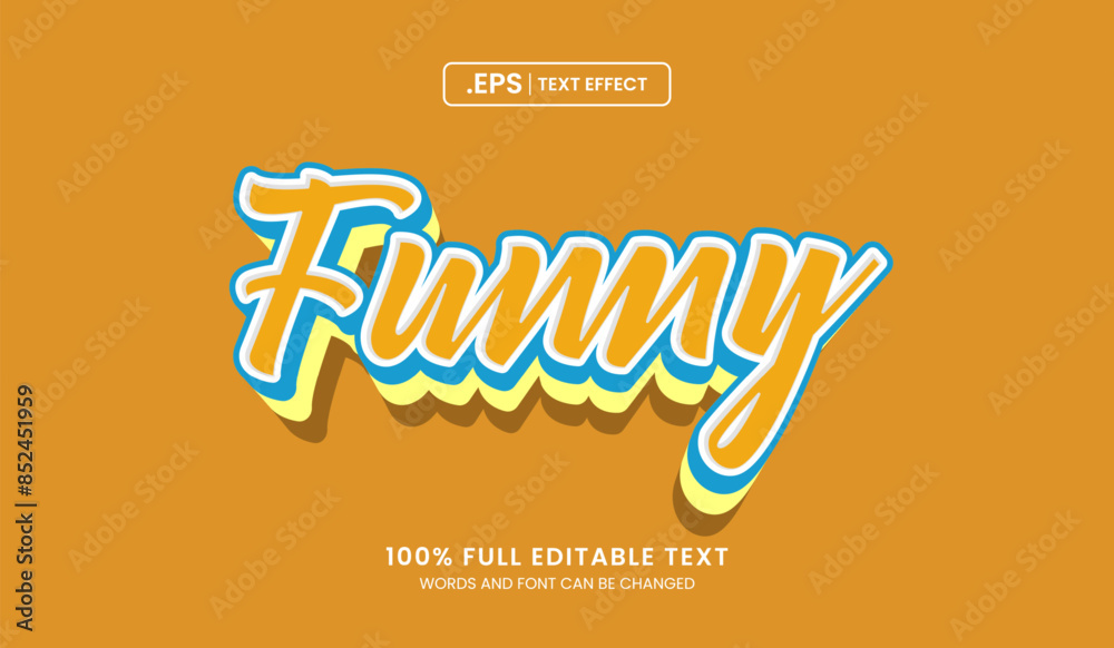 Canvas Prints design editable text effect, funny text effect