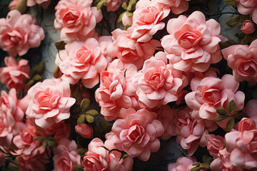 Fototapeta premium Delicate pink buds of spray roses