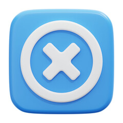 Fototapeta premium CANCEL 3D ICON ILLUSTRATION