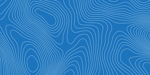 Abstract topography geography contour map and curve reliefs background .elevation contouring blue paper and white lines background .geographic mountain contour map grid vector background design .