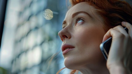 Businesswoman on a phone call