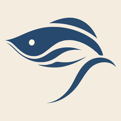 Creative template Fish Logo vector illustration modern design for company or restaurant
