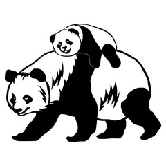 Mama Panda and Baby Panda