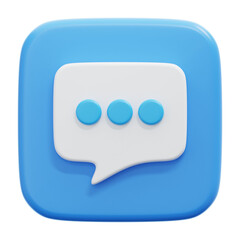 CHAT 3D ICON ILLUSTRATION