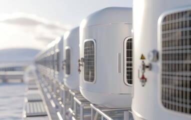 Groundwater sampling at heat storage site side view illustrate contamination checks and impact assessment analytical tone bright colors