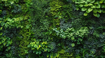 A lush green wall of foliage, perfect for nature-inspired backgrounds and textures.