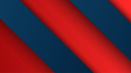 Dark blue and red abstract background design. Geometric navy shapes template