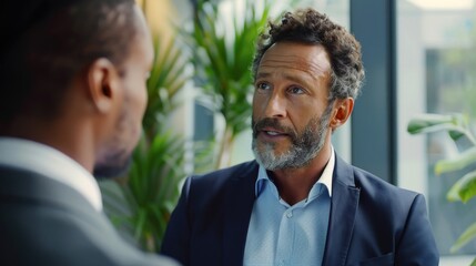 Manager giving feedback to an employee