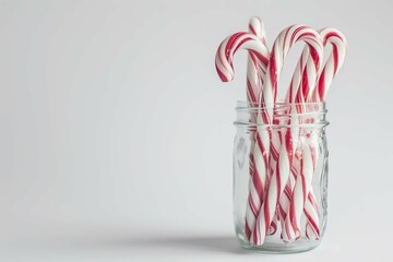 candy canes in a jar