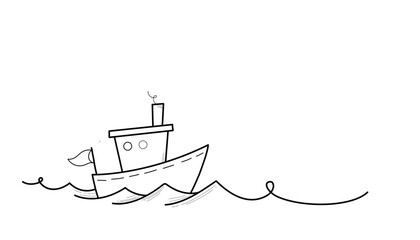 Fototapeta premium illustration of a boat