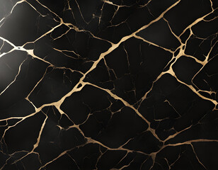 Black cracked marble background