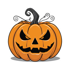 Halloween pumpkin illustration in vector