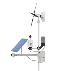 Weather station with solar panel isolated