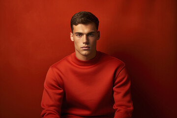 Obraz premium Young handsome man in sweatshirt