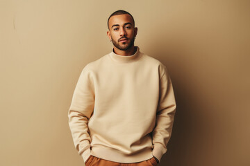 Fototapeta premium Young handsome man in sweatshirt