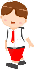 cute boy character who goes to elementary school