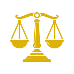 Scales of justice flat icon