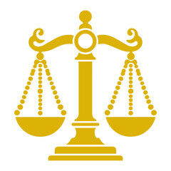 Scales of justice flat icon