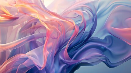 Colorful Curved Abstract Pattern Up Close