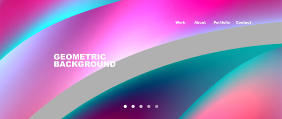 Colorful flowing shapes, wave lines with neon gradients. Vector Illustration For Wallpaper, Banner, Background, Card, Book Illustration, landing page