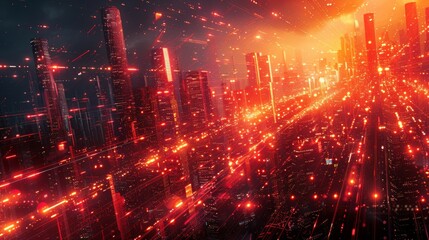 technology service management in vector corporate art style, abstract, business, IT, tech