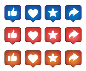 Vector icon illustration love, like social media design