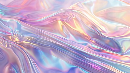 Photograph of a soft metallic background with a gradient of pastel colors, evoking a sense of dreamy tranquility.