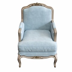 armchair isolated on white background, interior furniture, 3D illustration, cg render
