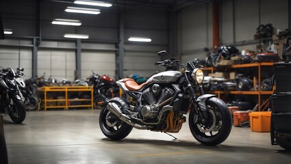 Obraz premium motorcycle in the city