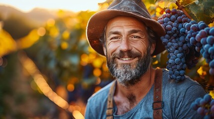 Obraz premium Grapevine pruning: vineyard maintenance, skilled vineyard workers, seasonal vine care