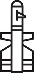 Missile Line Icon

