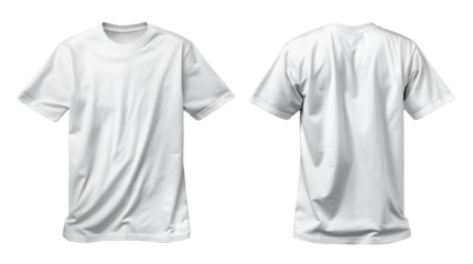 白いTシャツのモックアップ、PNG