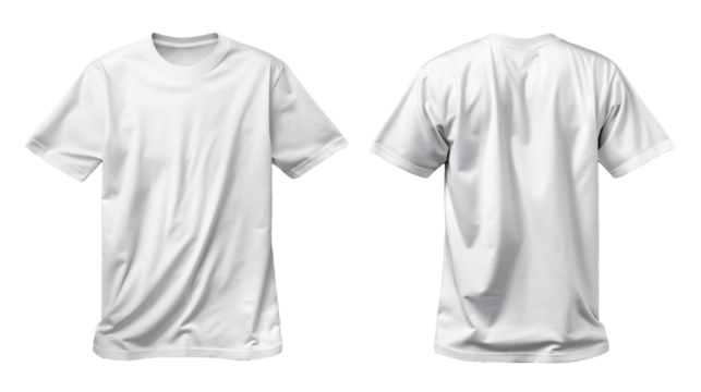 白いTシャツのモックアップ、PNG