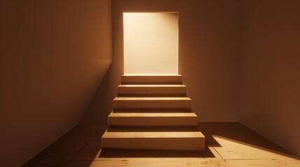 Stairway to Light in a Minimalist Interior