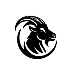 goat head silhouette vector