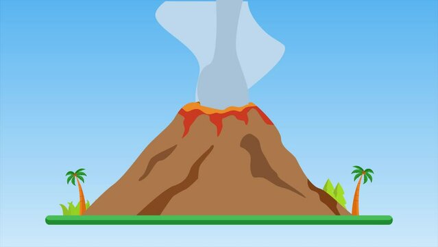 Natural disasters Concept. Full length animation illustration. High quality 4k footage.