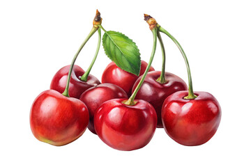 cherries isolated on white