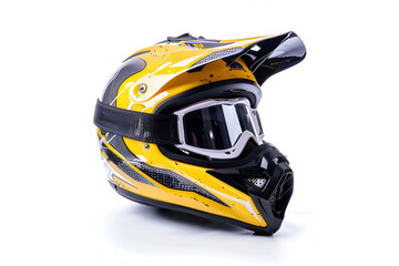 Bold Yellow and Black Motorcycle Helmet