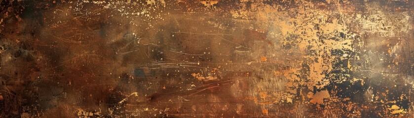 Obraz premium Warm, antiqued metallic copper background texture