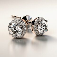 Exquisite Diamond Stud Earrings