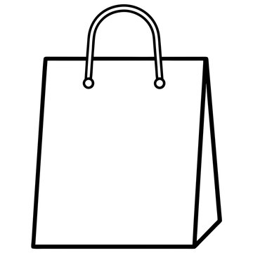 recommend clip art: Shopping Bag vector line art and silhouette illustration
                    