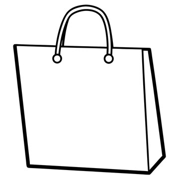 recommend clip art: Shopping Bag vector line art and silhouette illustration
                    
