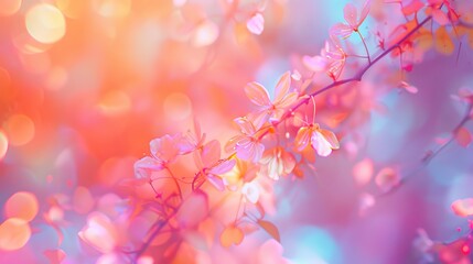 Obraz premium Subtle, ethereal backdrop featuring a captivating interplay of vibrant and muted hues.