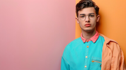 Fototapeta premium Discover the impact of an LGBTQ role model in your life with a clean, stock imagestyle background.