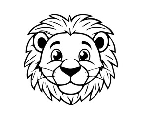 lion head vector, lion head cartoon