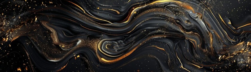 Royalty-inspired abstract wallpaper featuring intricate black and gold patterns for elegant desktop customization.
